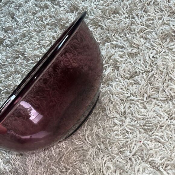 Vintage Pyrex CRANBERRY Purple Glass 2.5L MIXING 10" Nesting Bowl #325 USA - Picture 8 of 12